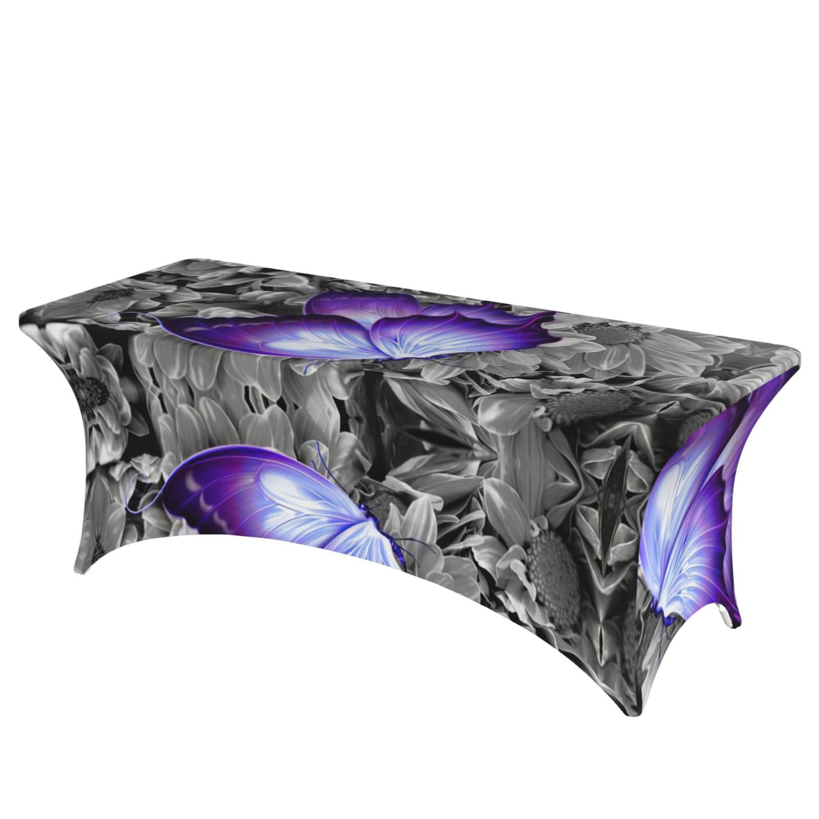 Housse de table élasthanne violette stretch 1,8m EdWal