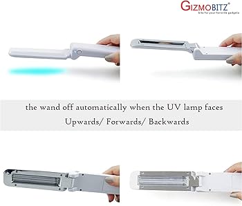 GIZMOBITZ Portable UV Light Sterilizer Wands, 5W Ultraviolet