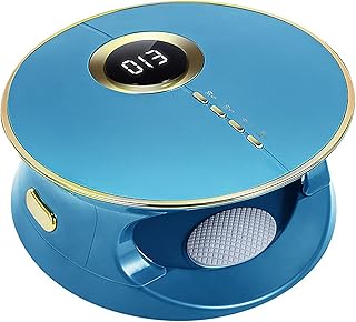 Lámpara de uñas UV, lámpara de esmalte de uñas de gel LED de 168 W con temporizador de 30/60/90/120 s pantalla LCD con sensor infrarrojo, adecuada para todos los secadores de uñas de gel, color azul