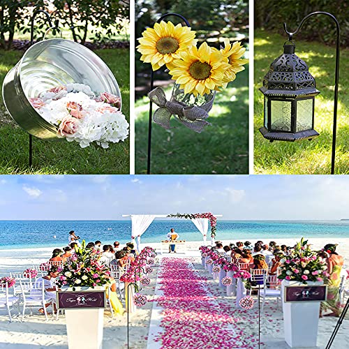 ZVO-Lot-de-2-Crochet-de-Berger-96cm-Support-en-Metal-Reglable-Cintre-en-Fer-Resistants-a-la-rouille-Etanches-Stand-Decoration-de-Jardin-pour-Lanterne-Solaires-Mariages-Mangeoire-a-Oiseaux