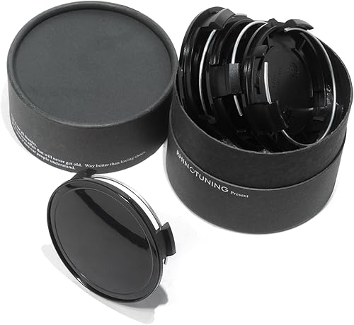 RTRHINOTUNING - 4 tapas centrales de rueda de 2.953 in/2.95 pulgadas, tapas de llanta negras para llantas S2000-2003 2000, diámetro exterior: 2.953