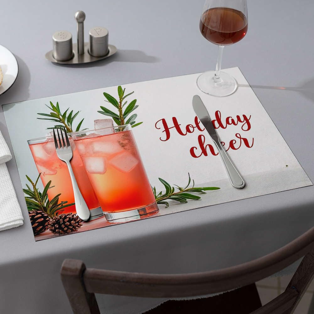 Sets de table modernes fraises lot de 6 protection table cuisine lavable