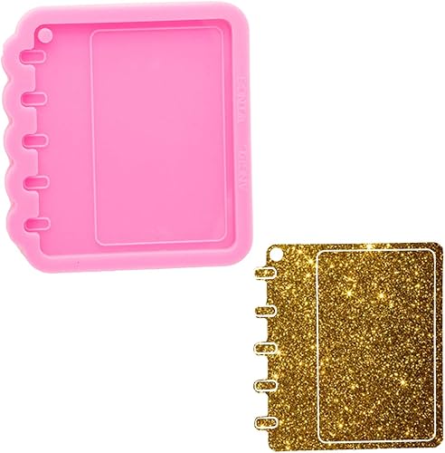 Molde de calendario de resina súper brillante, estilo cuaderno, molde de llavero de silicona, molde de fundición de resina epoxi, fabricación de