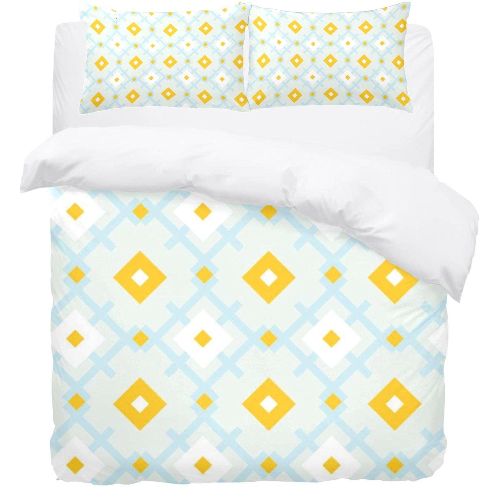 Housse de couette thermique et moelleuse avec taie d'oreiller pour lit 1 place