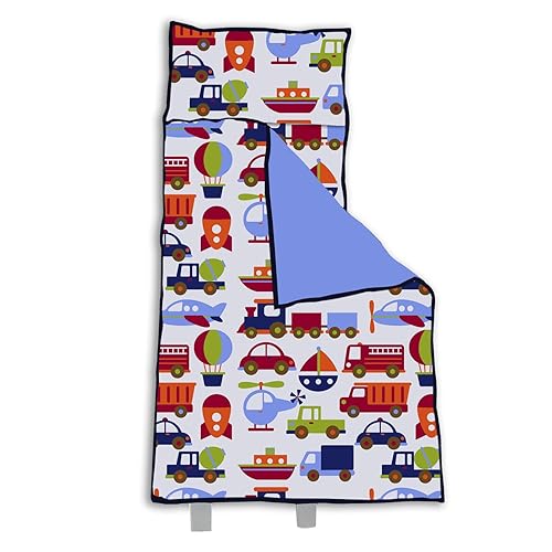 Miniatura 6 de Bacati - Tapete para siesta 100% algodón percal transpirable con almohada para niños pequeños, mide 50 x 20 x 1.5 pulgadas, ideal para guardería y