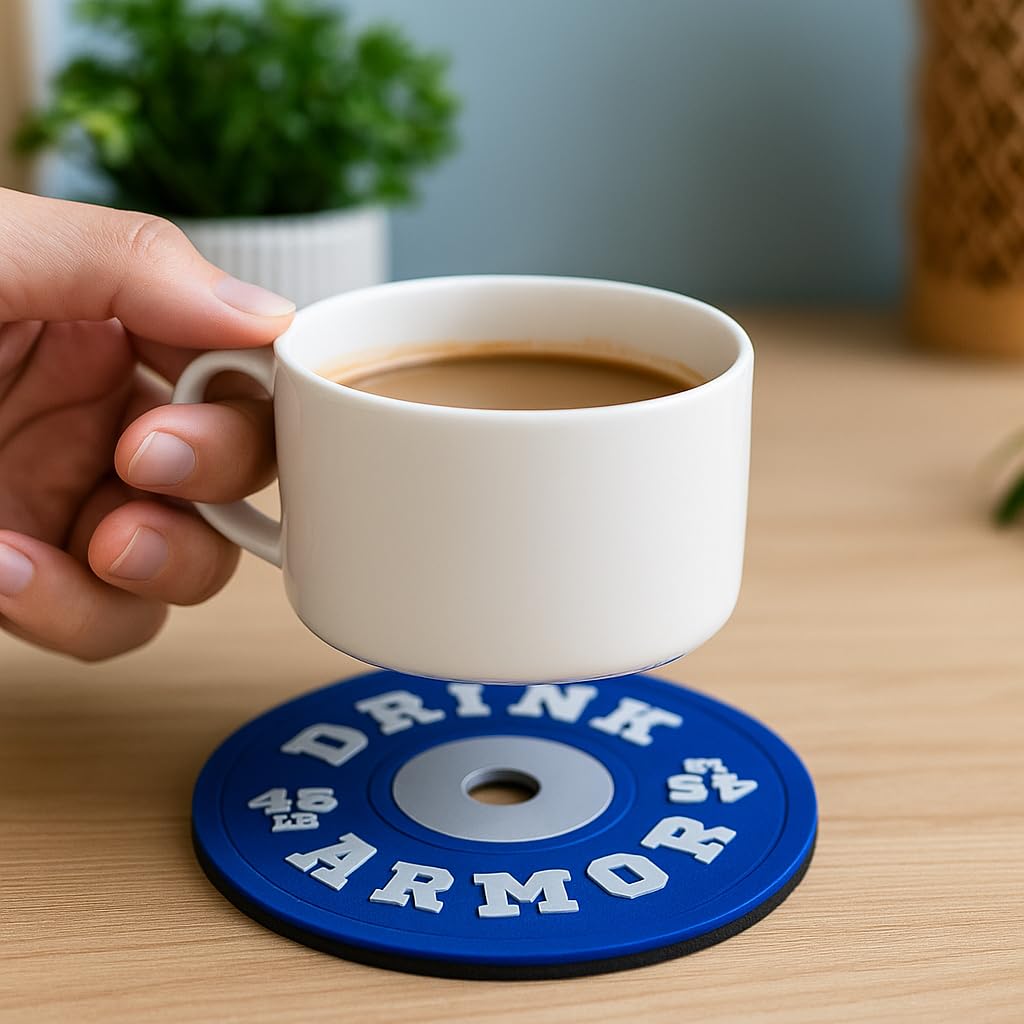 Sottobicchieri A Forma Di Disco In Vinile - Set Da 6 Pezzi In Silicone, Diametro 10,5 Cm, Con Fondo Antiscivolo - Regalo Divertente Per Amanti Della Musica - 2