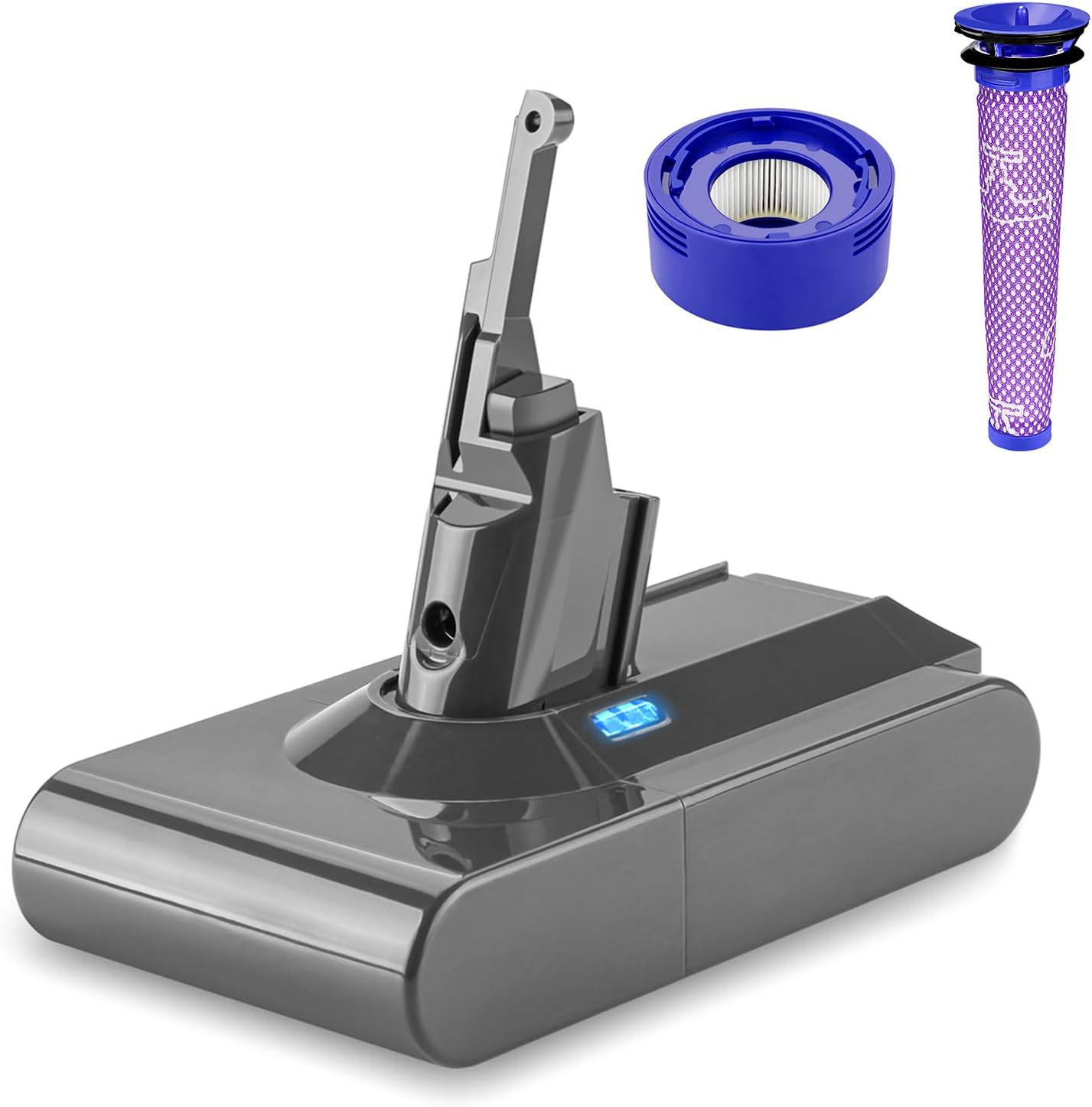 21.6V 6000mAh V8 Battery Replacement for Dyson V8 Compatible with SV10 V8 Animal/Motorhead/Absolute/Carbon Fiber/Fluffy Vacuum Cleaners