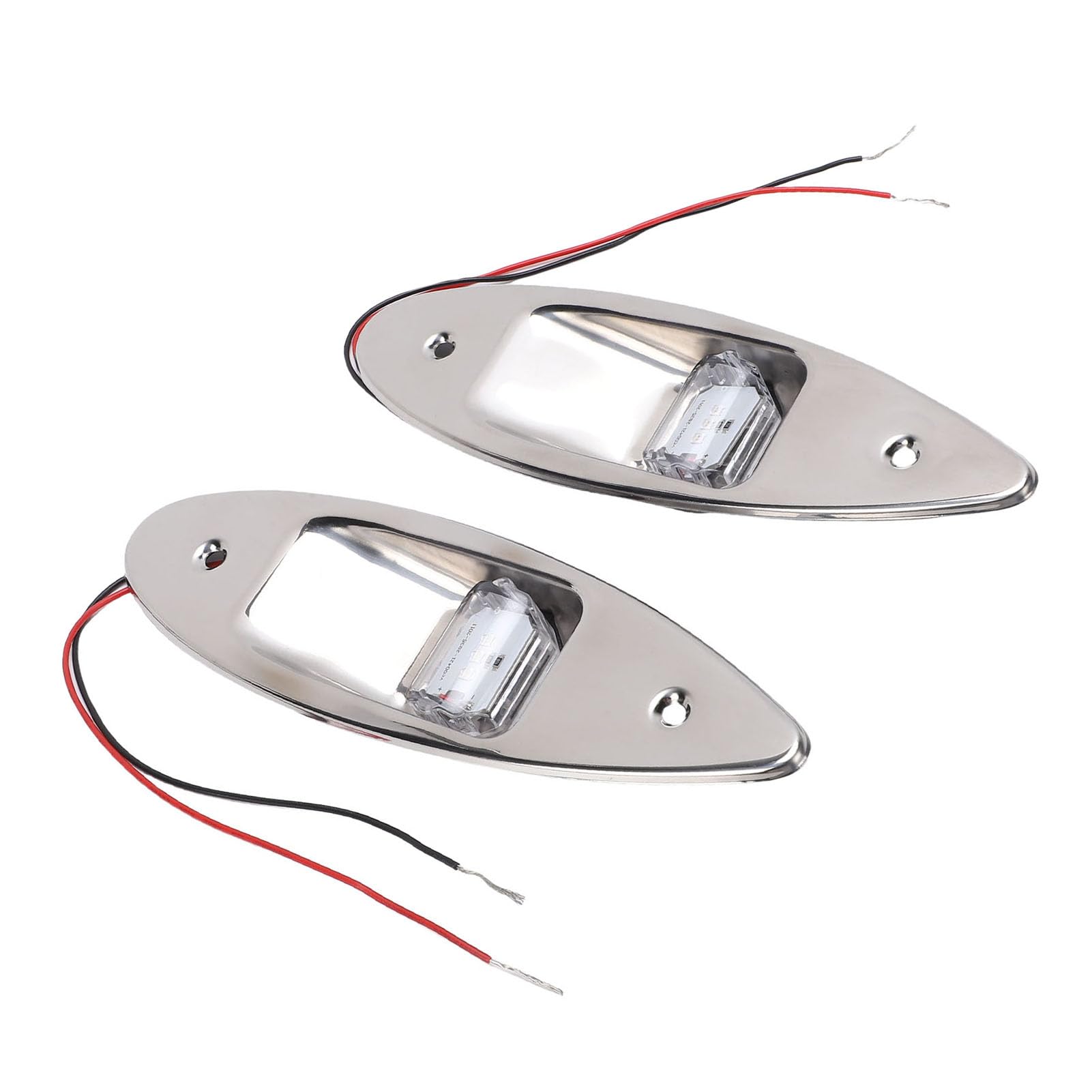 Generic Czerwone, Zielone światła Nawigacyjne LED do łodzi, Wodoodporna ze Stali Nierdzewnej Lampa w Kształcie łezki w Kształcie łuku Morskiego do Jachtu, Odporna na Zużycie, widoczność