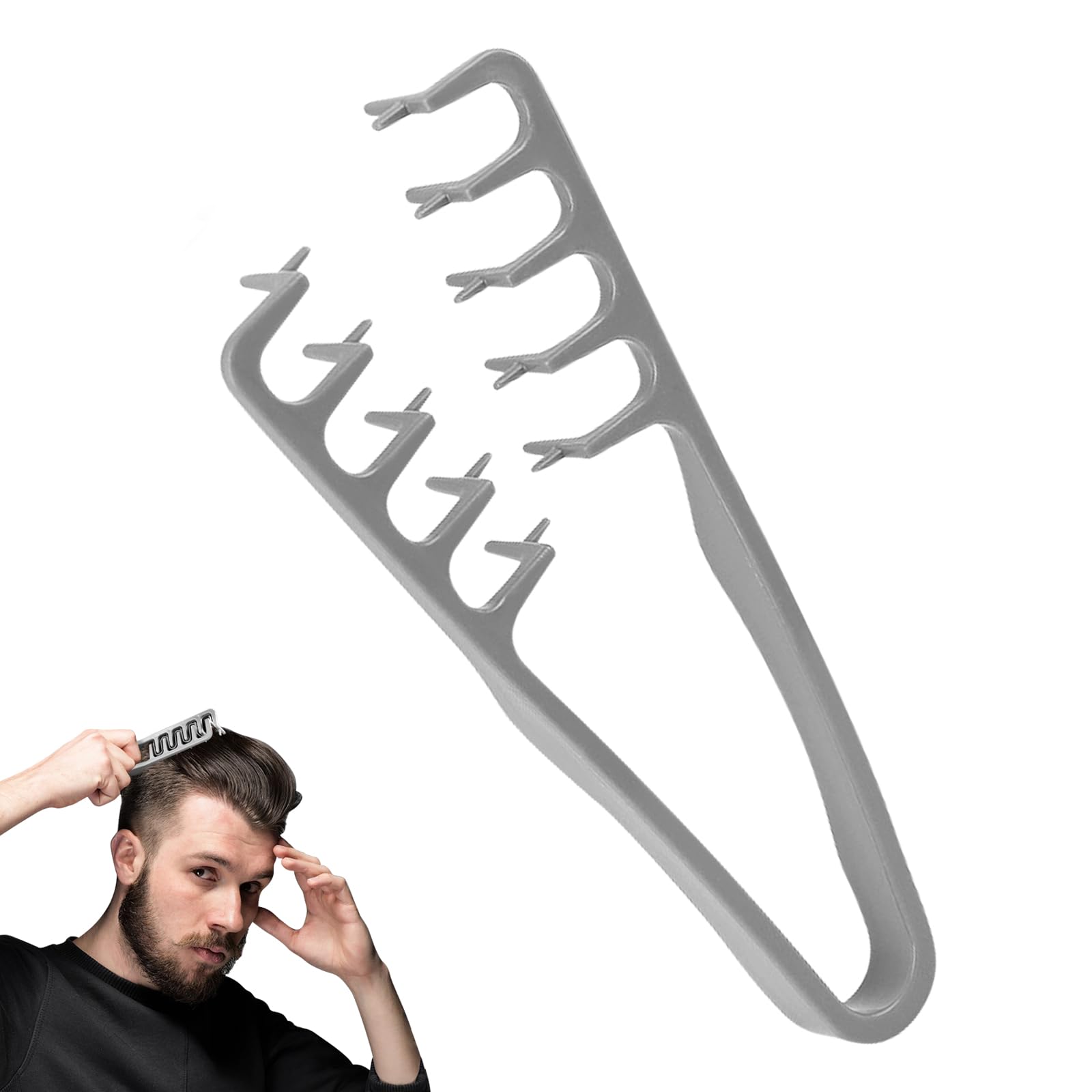 Puasok Styling Kamm mit Textur Comb, Volumizing Wide-Tooth Hair Styling Comb, Großzahnkamm Haarstyling-Kamm mit Breiten Zähnen, Roots Volume Tool, für Bangs Seam Grooming, Nahtpflege