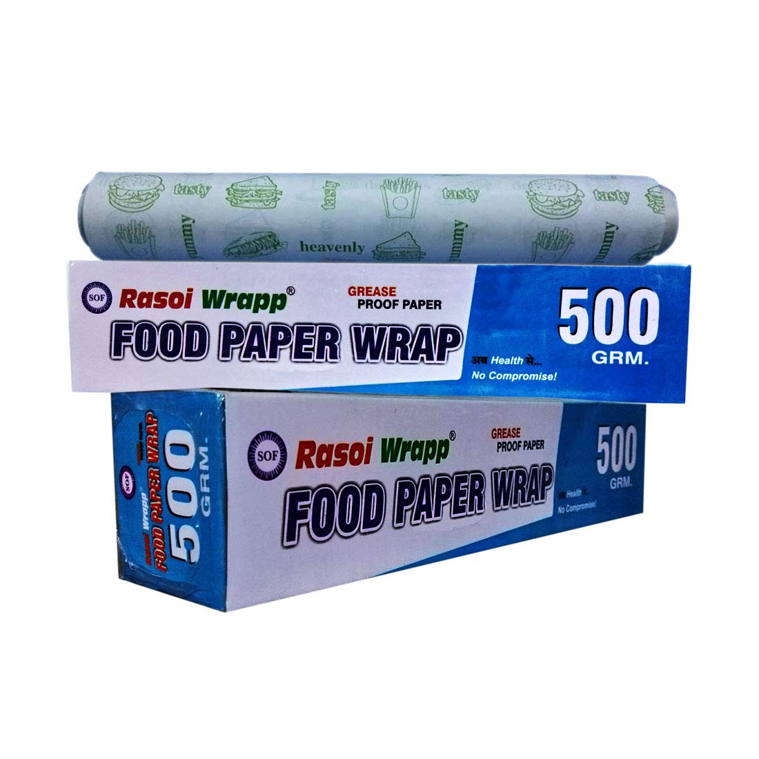 RASOI WRAPP INDIA'S NO.1 Food Wrapping Paper ROLL/Parchment Paper/ROTI WRAP/Butter Paper (500 GRM 2 ROLL)