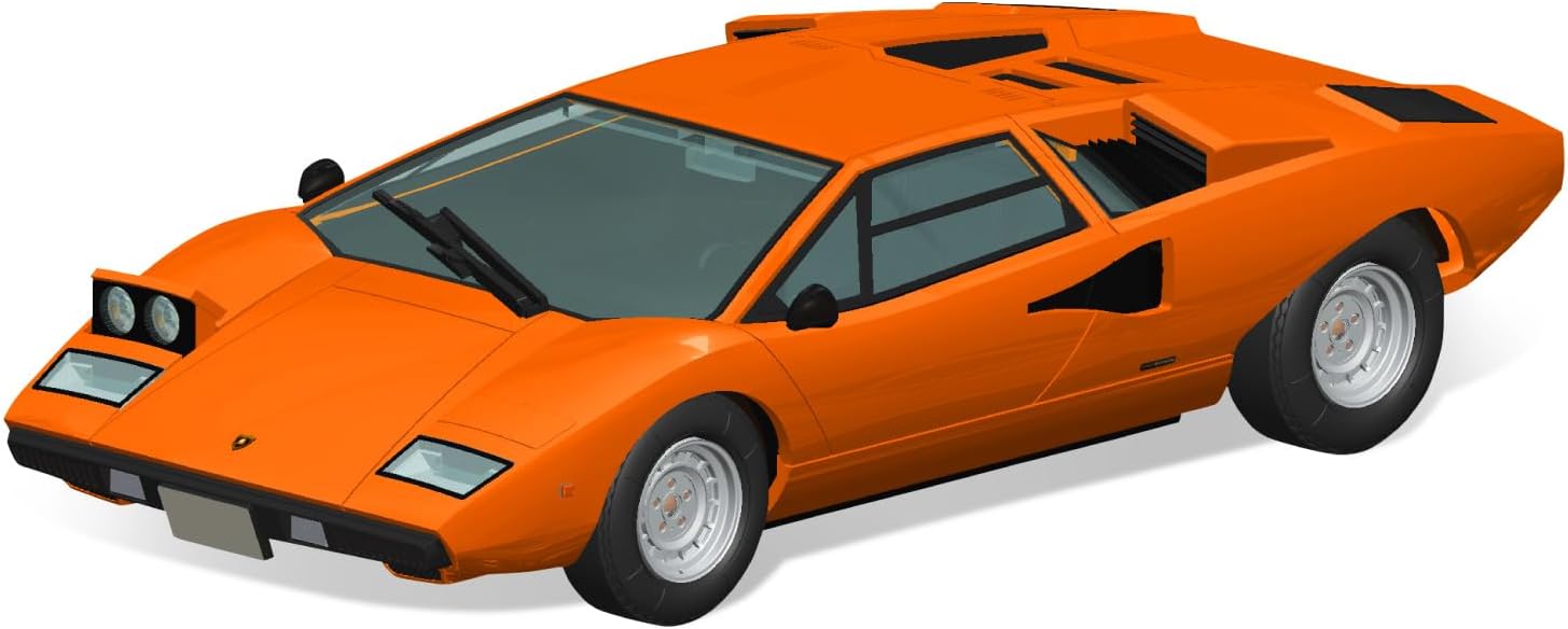 Aoshima Lamborghini Countach LP400 (Orange Ver.) 1:32 Scale Model Kit