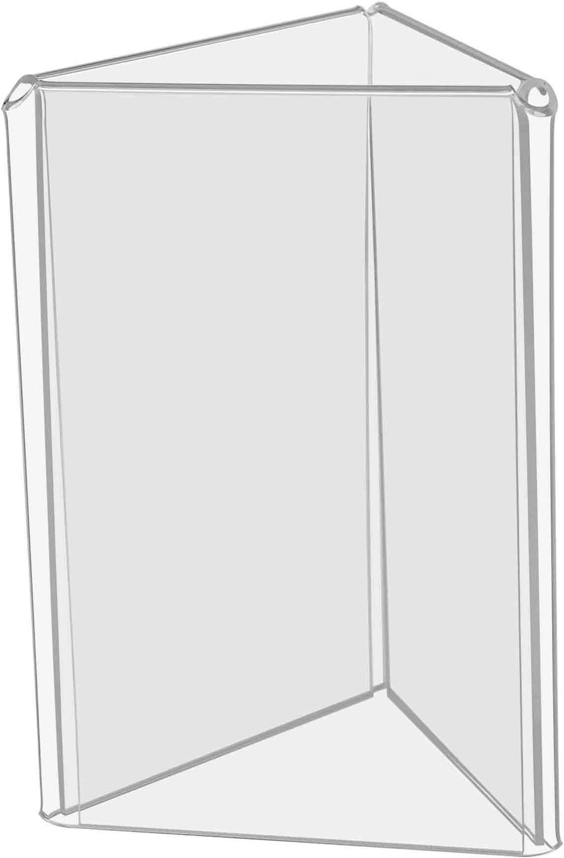 6 Pack Sign Holder 4 x 6 Inch 3 Sided Table Clear Acrylic Display Literature Frame Multi-Sided Table Tent Lightweight Portable Flyer Panels Menu Ad Display Restaurant by Marketing Holders