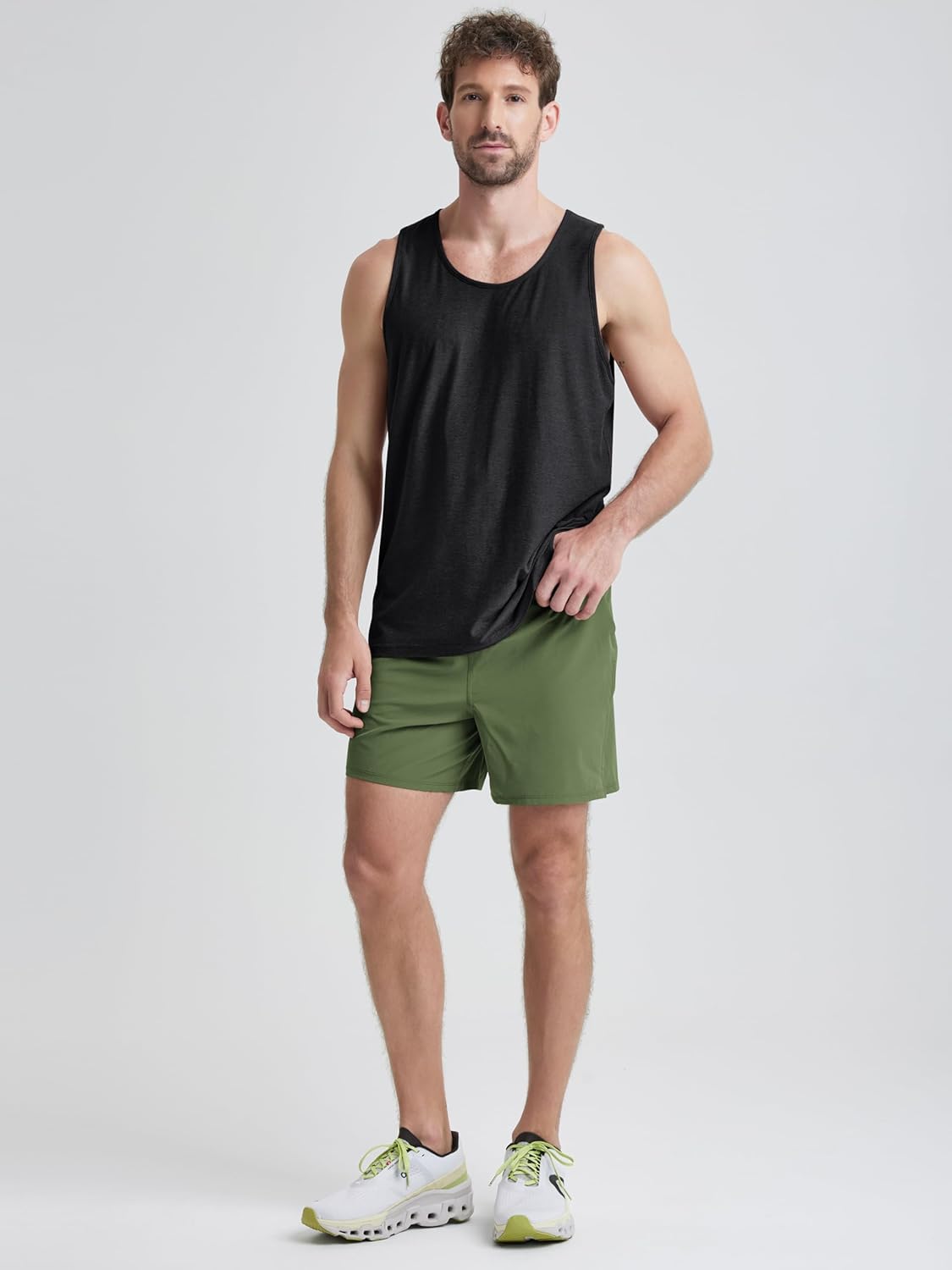 ODODOS Men's Athletic Shorts with Pockets 5" / 7" / 9" Inseam Quick Dry Lightweight Workout Gym Running Shorts - Image 3