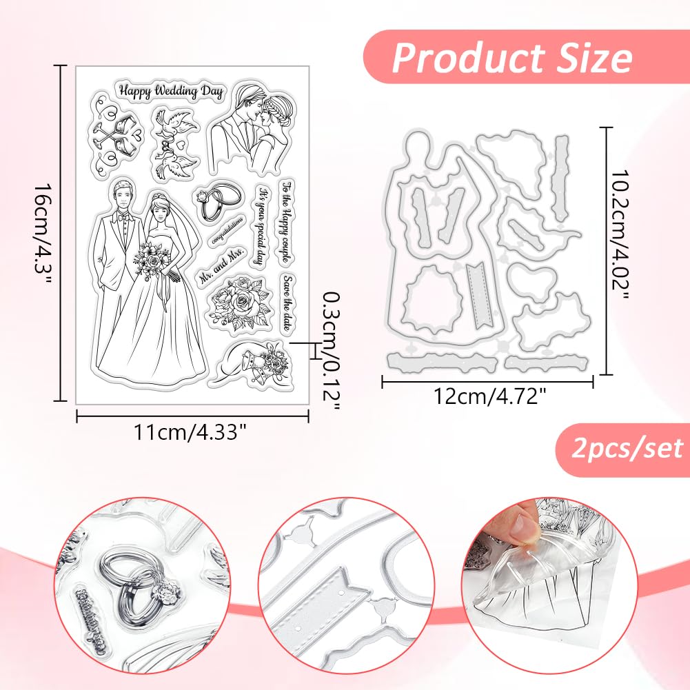 Set Di Timbri Trasparenti E Fustelle INFUNLY Con Parole Di Benedizione Per Biglietti Di Auguri, Halloween, Natale, Fai Da Te Scrapbooking - 3