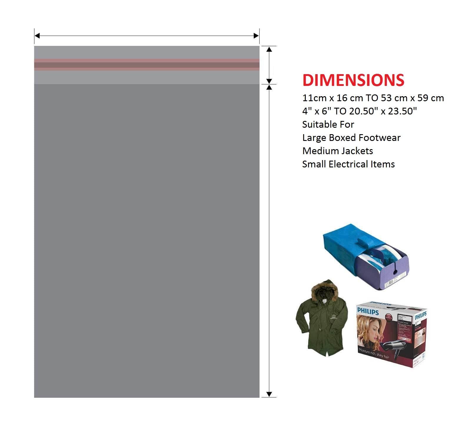 Xtore Postage Bags For Clothes - Pack Of 20 - Black -14x19 Inch Parcel Bags For Posting Clothes