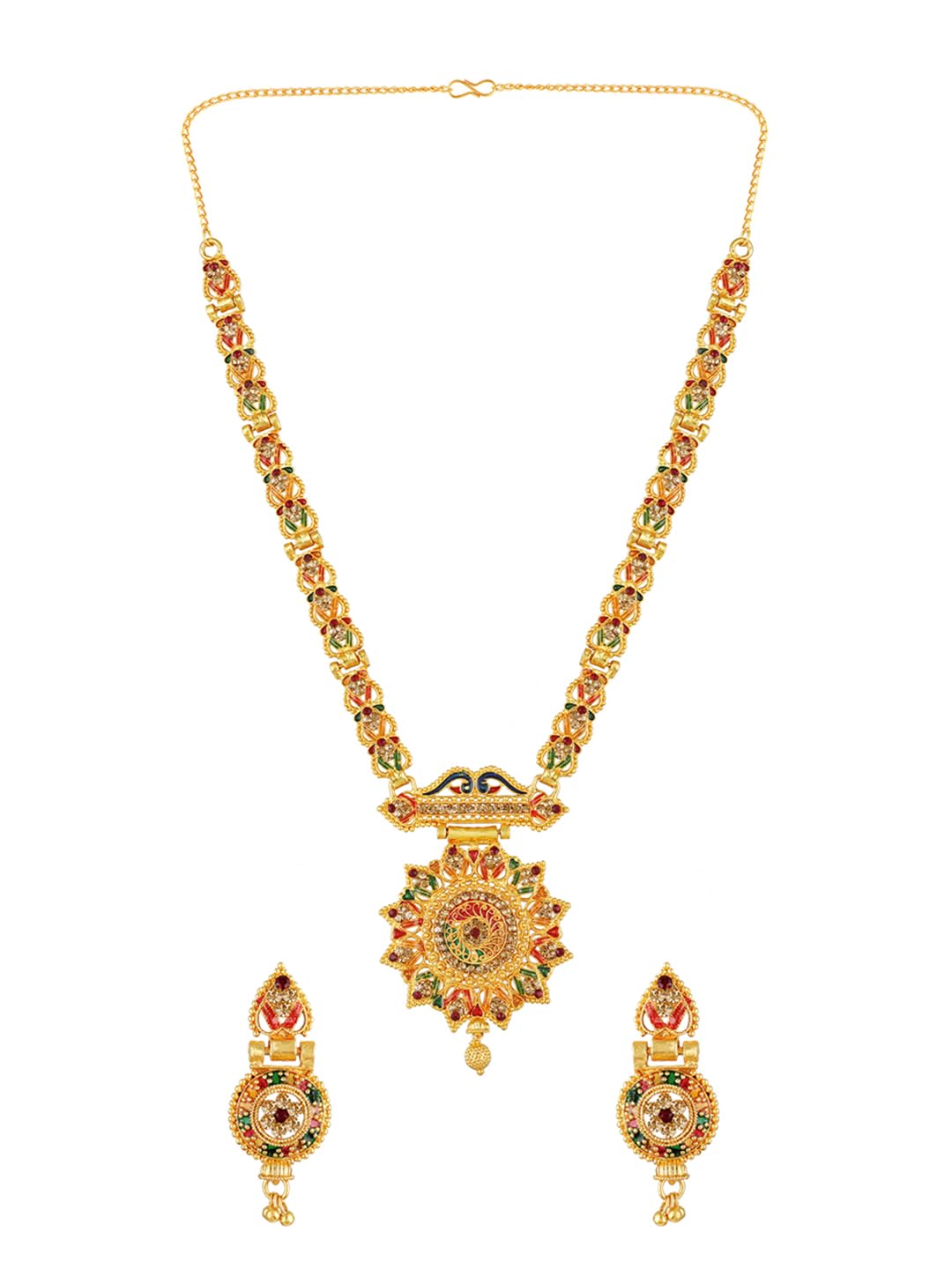 ASMITTAStunning Gold Plated Jewellery Set for Women - NS1323KJGLDSS0