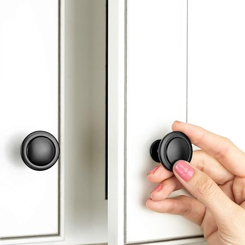 Miniatura 4 de Paquete de 20 pomos para muebles de gabinete de 1-1/4 pulgadas, pomos de puerta de cajón, manijas de puerta de armario, perillas de gabinete de