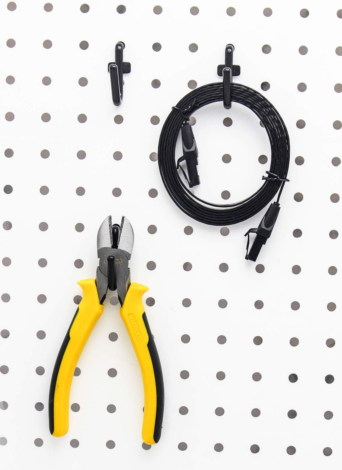 Pegboard Hooks Kit 100PCS Peg V style Black Hooks Storage Garage For Organizing Various Tools (100PK)