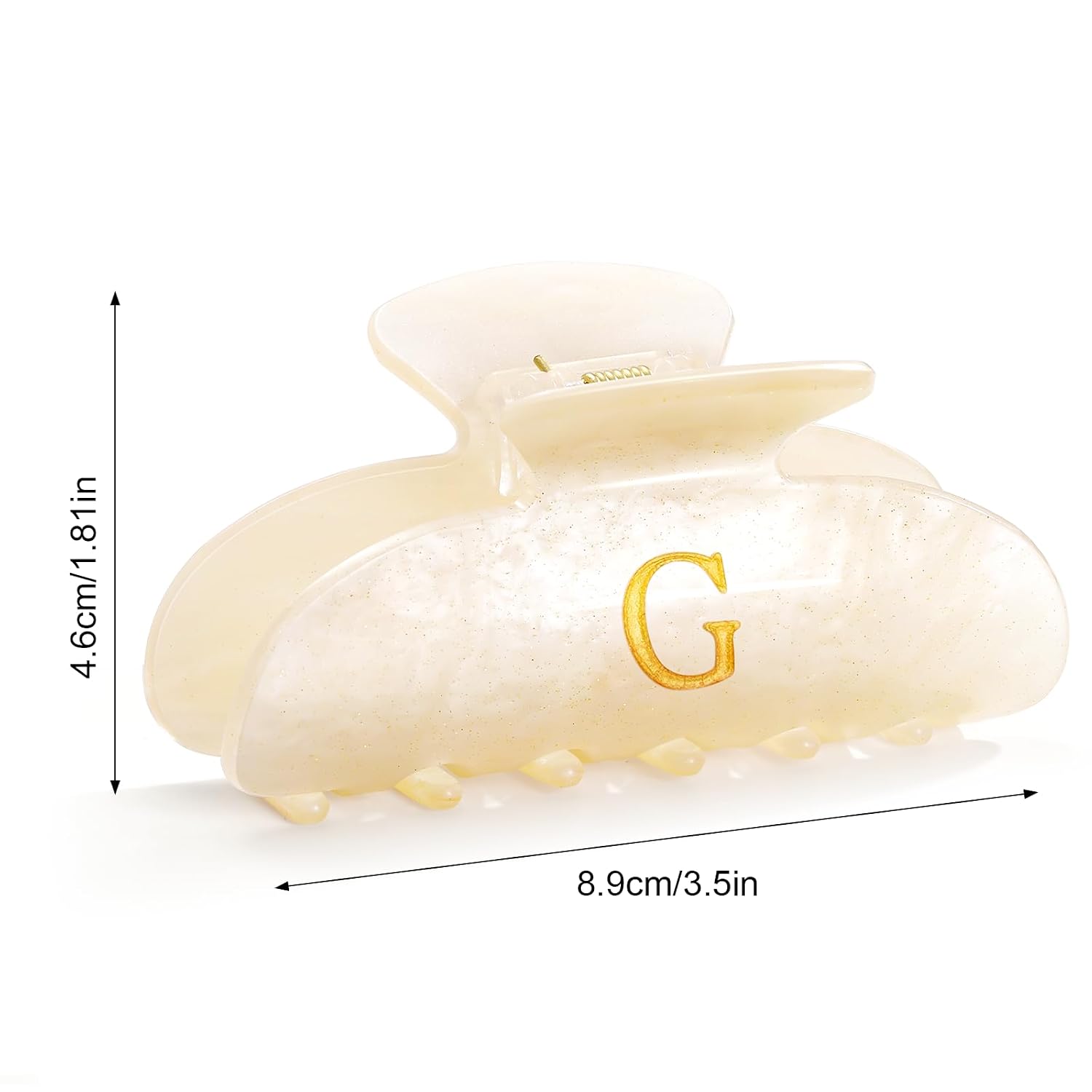 Acrylic Letter Hair Clips for Women - Birthday Gifts Monogram Hair Claw Alphabet Large Hair Clip, Mother's Day Fashion Glitter Claw Clips Elegant And Durable Hair Accessory, Letter G image 4