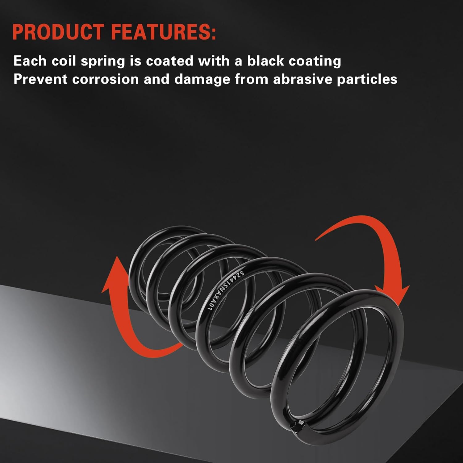 Rear Left & Right Suspension Coil Spring Set Compatible with Civic 2.0L 1.8L L4 2006 2007 2008 2009 2010 2011, Replace# 81682 52441SNAXA01 52441SNXA01 52441SVAA01 52441SVBA01 2PCS