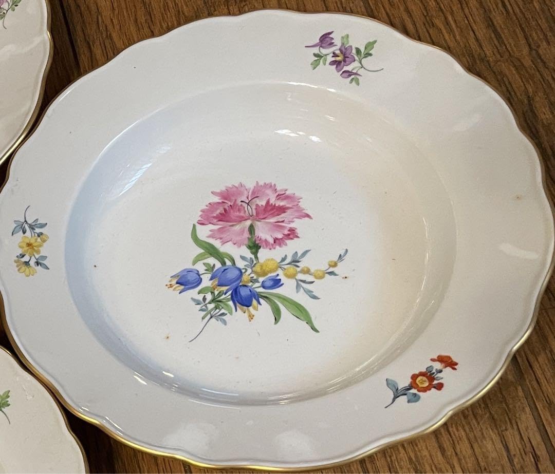 新品 未使用 マイセン ブルーオニオン柄 希少 スーププレート 深皿 23