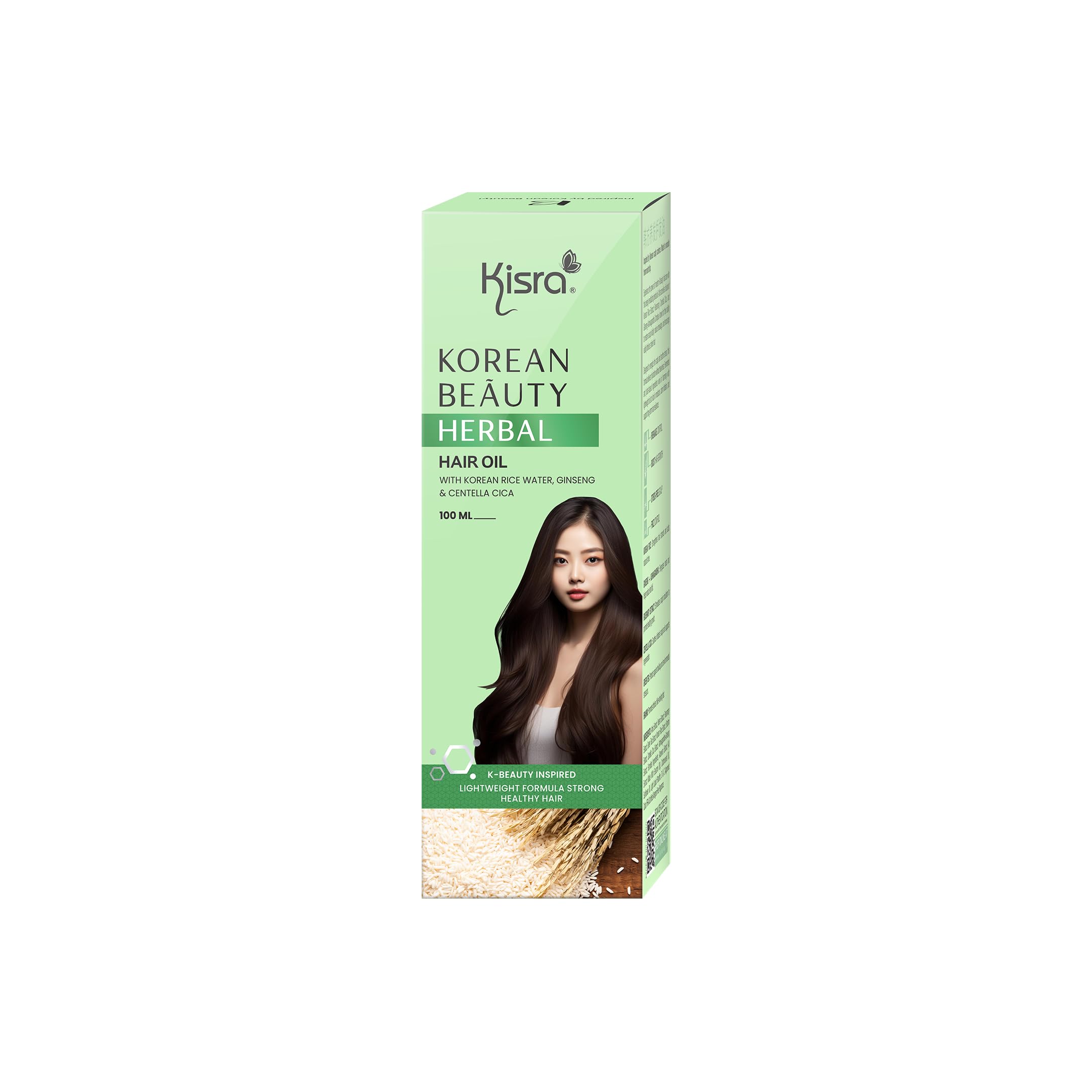 KISRA Korean Beauty Herbal Hair Oil - Rosemary & Korean Rice Water for Hair Growth - With Ginseng, Ashwagandha & Centella Cica - Controls Hair Fall & Non-Sticky Scalp Treatment - 100ml (Pack of 1)-image-36
