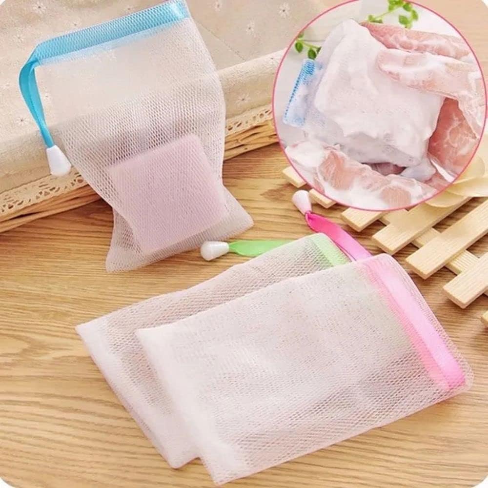 10PCS colorful Foaming Mesh Bags,Portable Soap Saver Bags Hangable Net Soap Pouches, Nylon Drawstring Bags Shower Foaming Mesh Face Cleansing Tool,Soaps,Beauty and Personal Care,Cleansers,Skin Care 2