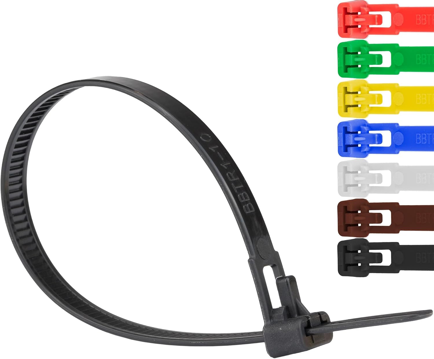 Kabelbinder wiederloesbar | 250 x 7,6 mm | Schwarz | 200 Stück Kabelbinder wiederloesbar | 250 x 7,6 mm | Schwarz | 200 Stück