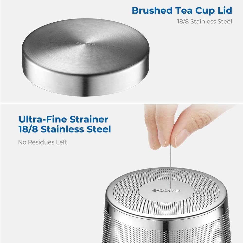 60% оƒƒ Dіѕсоunt Ecooe Borosilicate Glass Tea Cup Tea Glasses with Stainless Steel Infuser & Lid, 500mL (Full Capacity)