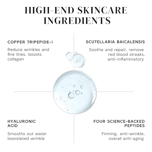 Miniatura 6 de Suero de péptidos de cobre para cara, renovación de colágeno y suero antienvejecimiento GHK-Cu, EGF, ácido hialurónico, colágeno, antiarrugas,