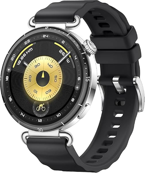 HUAWEI Smartwatch WATCH GT 6 GPS, 41 mm, wyświetlacz AMOLED, do 14 dni, jazda na rowerze, ponad 100 trybów sportowych, iOS i Android, płatności NFC, długoterminowy monitoring zdrowia, czarny