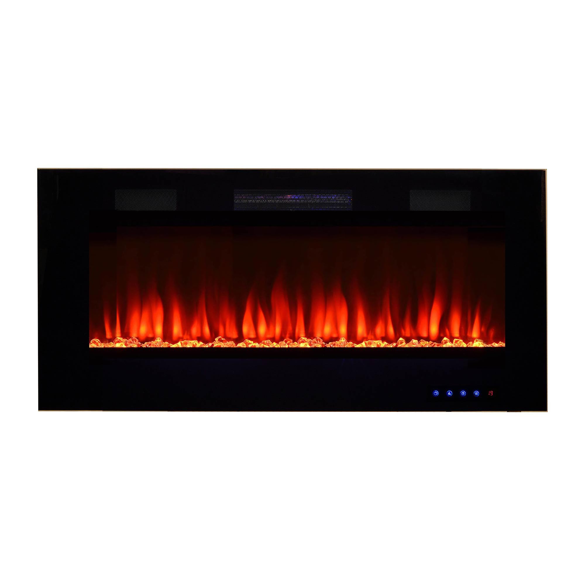 Customizable flame electric fireplace for stylish home heating