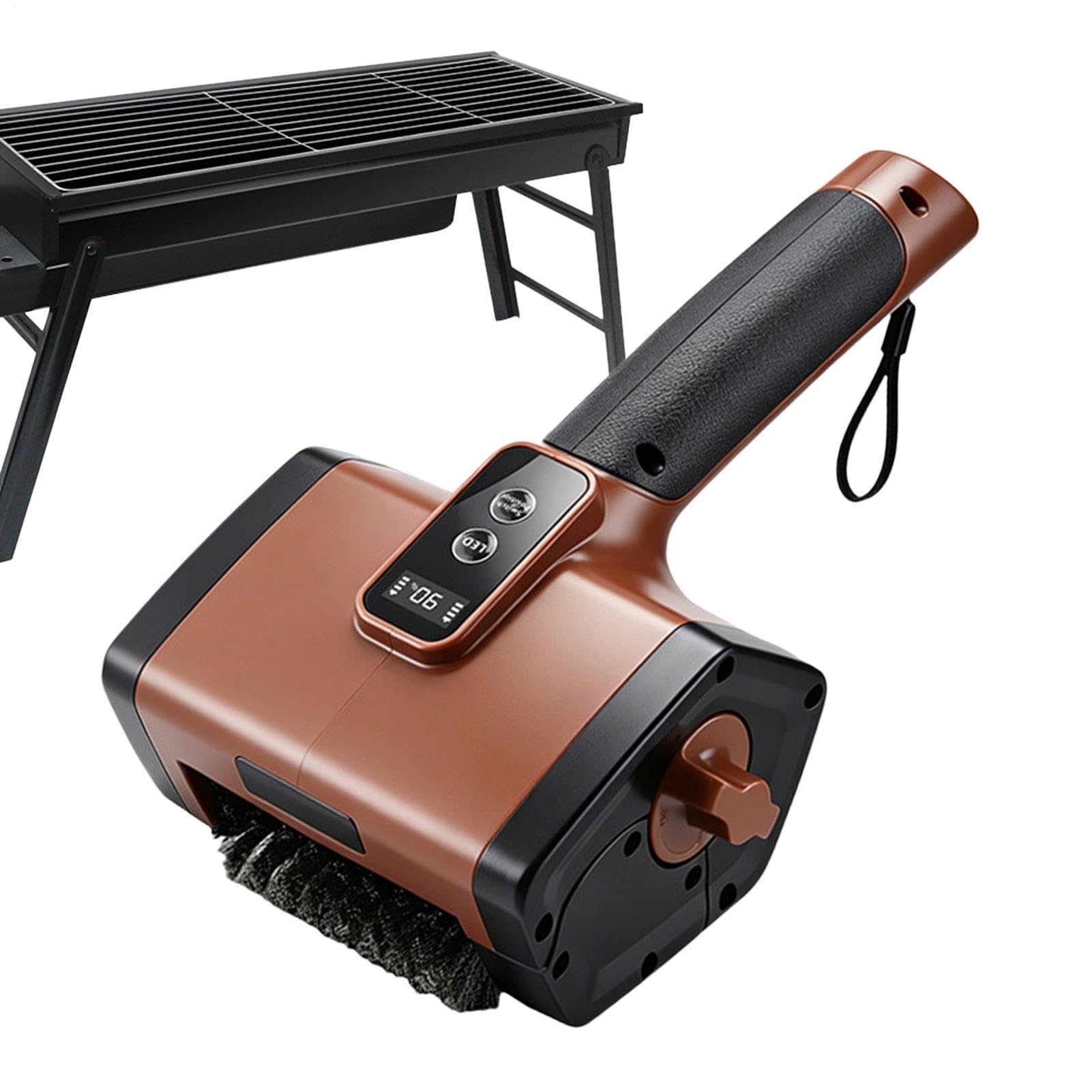 Spazzola Elettrica Per Griglia 2 Velocità Potenti e Ricaricabile | Spazzola per Pulizia Griglia Progettato Per L'Su Griglie Per Barbecue, Forno, Interni Ed Esterni, Casa, Campeggio E
