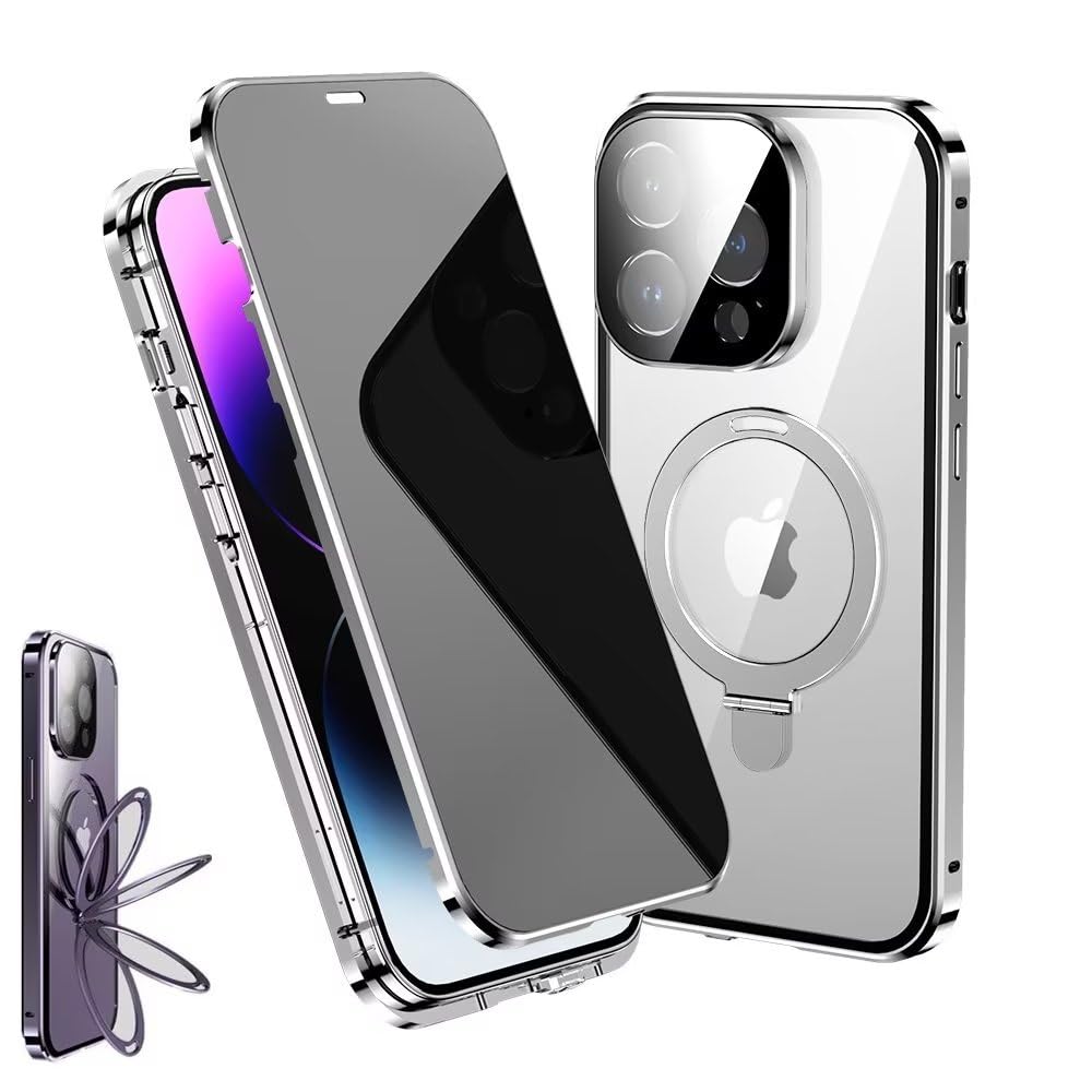 iPhone 15 Pro用ケース アルミバンパー クリア マグネット固定 Amazon.co.jp: ロック機能 iPhone15 Pro Max ケース カメラ保護