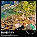 K&F CONCEPT 52mm Filtre polarisant, CPL Filtres d'objectif Optique Verre Polarizer Slim Professional Polarizing Multi-Coated Filtre de caméra Polarizer circulaire (Nano-X Series)