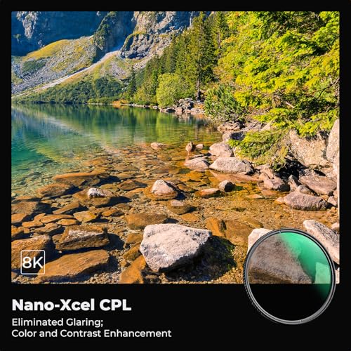 K&F CONCEPT 77mm CPL Filter, Professional Optics Glass Lens Filter Super Slim Multi-Coated Circular Polarizer Filter (Nano-X Series) by K&F CONCEPT - Image 2