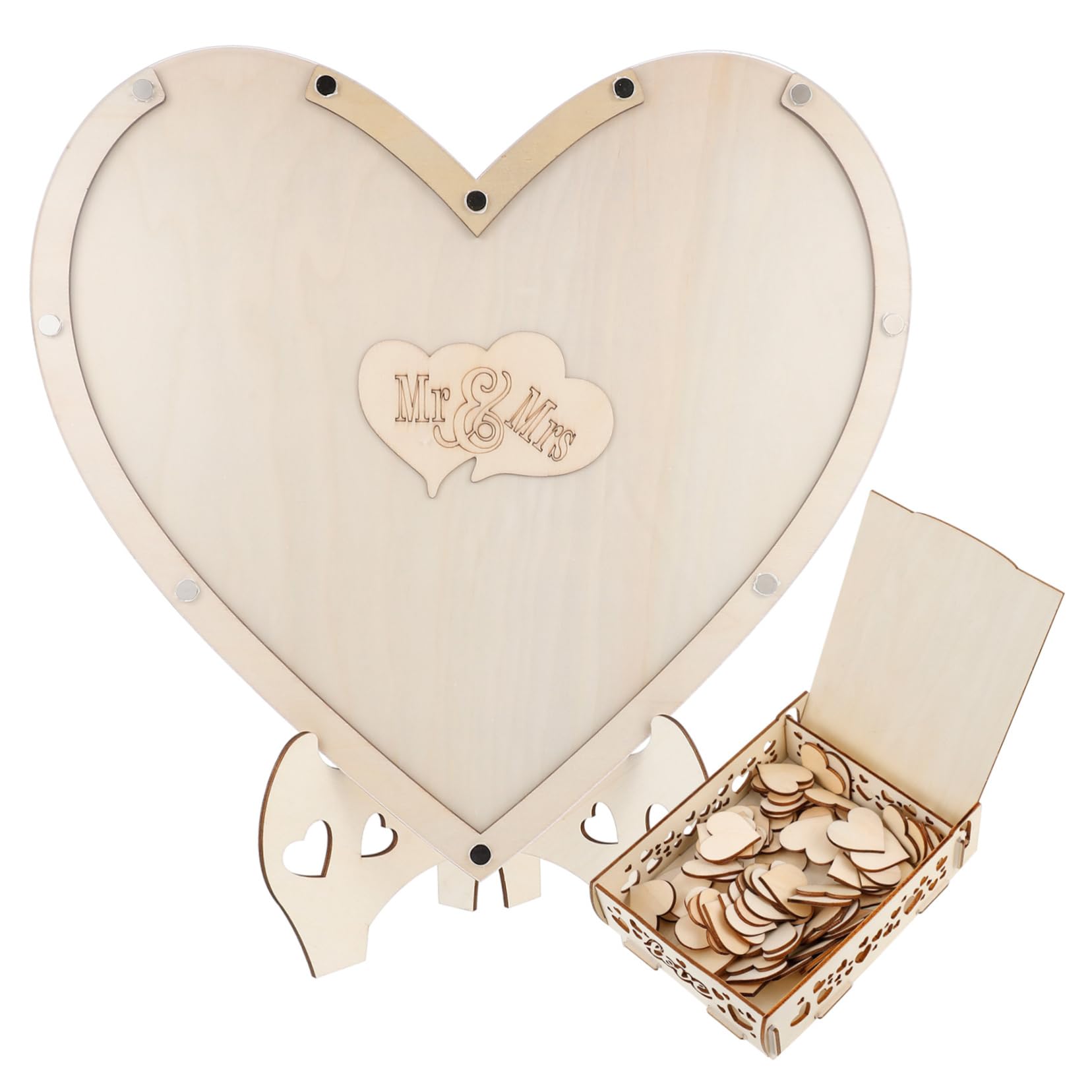 IMIKEYA 1 Ensemble Invités de Mariage DIY Forme de Cœur Alternative pour Signer Souhaits des Invités Décoration de Mariage pour Célébrations