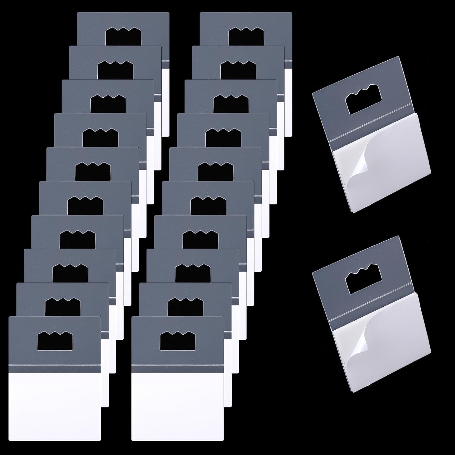 20 Pack Adhesive Picture Hangers, Mabor Plastic No Nail Picture Hangers