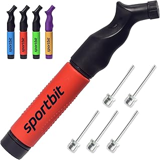 SPORTBIT Ball Pump with 5 Needles - Push & Pull Inflating...