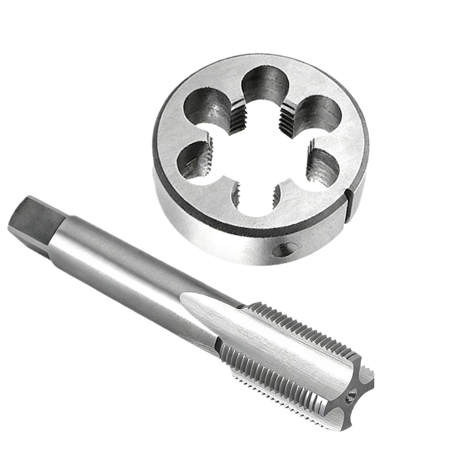 Jeu de tarauds et filières à filetage métrique 2 pièces/ensemble, M45x1/M45x2/M45x3/M45x4, Machine en acier rapide, outils de taraudage à filetage droit cannelé à droite(M45x1.5)