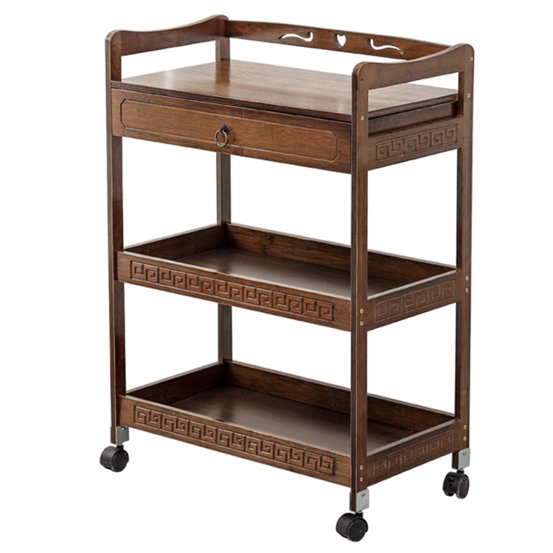 H3TF5J Trolley Traghetto con 3 Filetti per Lavoro in Cucina - Trolley Multiploppo - Armadietto di Rappresentanza con 4 Pintelli Ornati - Trolley da Carta per Cucina e Sala da Ricreazione - 4 piantini