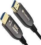 Yauhody 10K 8K HDMI câble 2.1, Disponible 2ft, 3ft, 5ft, 6ft, 10ft,15ft, 20ft, 25ft, 30ft, 33ft Longueurs pour la sélection, 48Gbps Ultra Haute vitesse HDMI Cordon tressé, réel 10K 8K@60Hz 4K@120Hz 144Hz(2 Pieds)