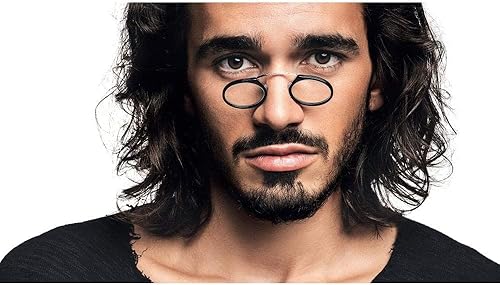 Miniatura 7 de REAVEE Anteojos de lectura ultra finos sin brazos para hombres y mujeres, sin pinza de sien, con clip para la nariz, bolsillo pequeño con mini funda
