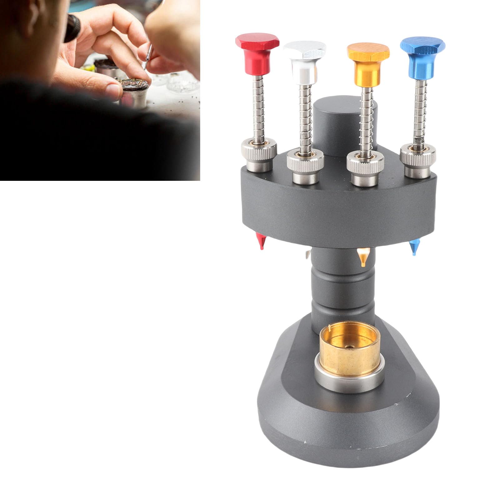 Prensatelas Automáticas para Manecillas de Reloj de 4 Pines, Herramienta de Ajuste de Manecillas de Reloj, Herramientas y Kits de Reparación, Herramienta de Ajuste Manual, Aleación de