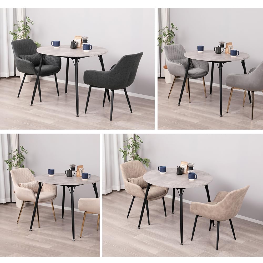 Amazon｜MIRAI-SHOW ダイニングテーブルセット 2人用 丸 90cm幅 3点