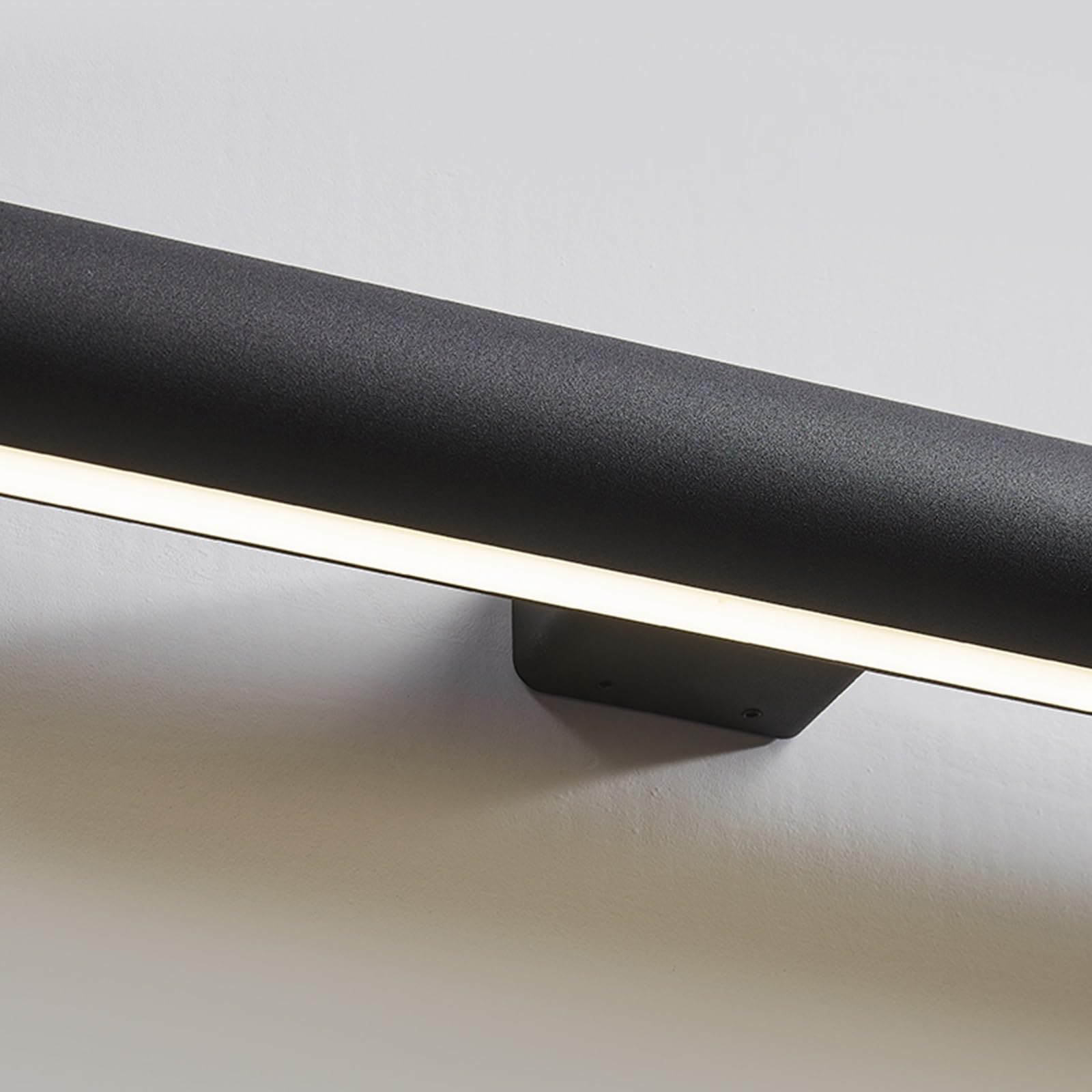 Corrimano a Parete con Luce con Sensore di Movimento, Corrimano con Luce a LED, Robusto Corrimano per Scale di Sicurezza per Scale Interne, Nero Opaco (Size : Right-24 (60cm))
