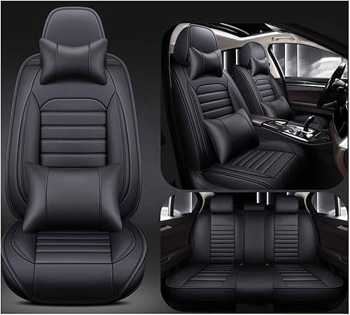 Miniatura 8 de Car Seat Cover Waterproof Full Set Leather, for SsangYong Korando Actyon Rexton, Leather 5-Seat Car Seat Covers All Weather Front and Rear Seat