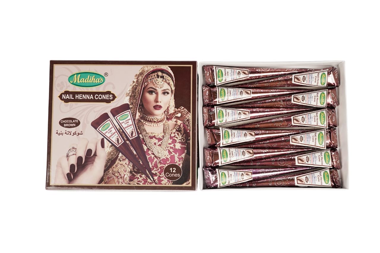 Henna Brown Nail Cone Pack of 12 | 15gm each-image-35