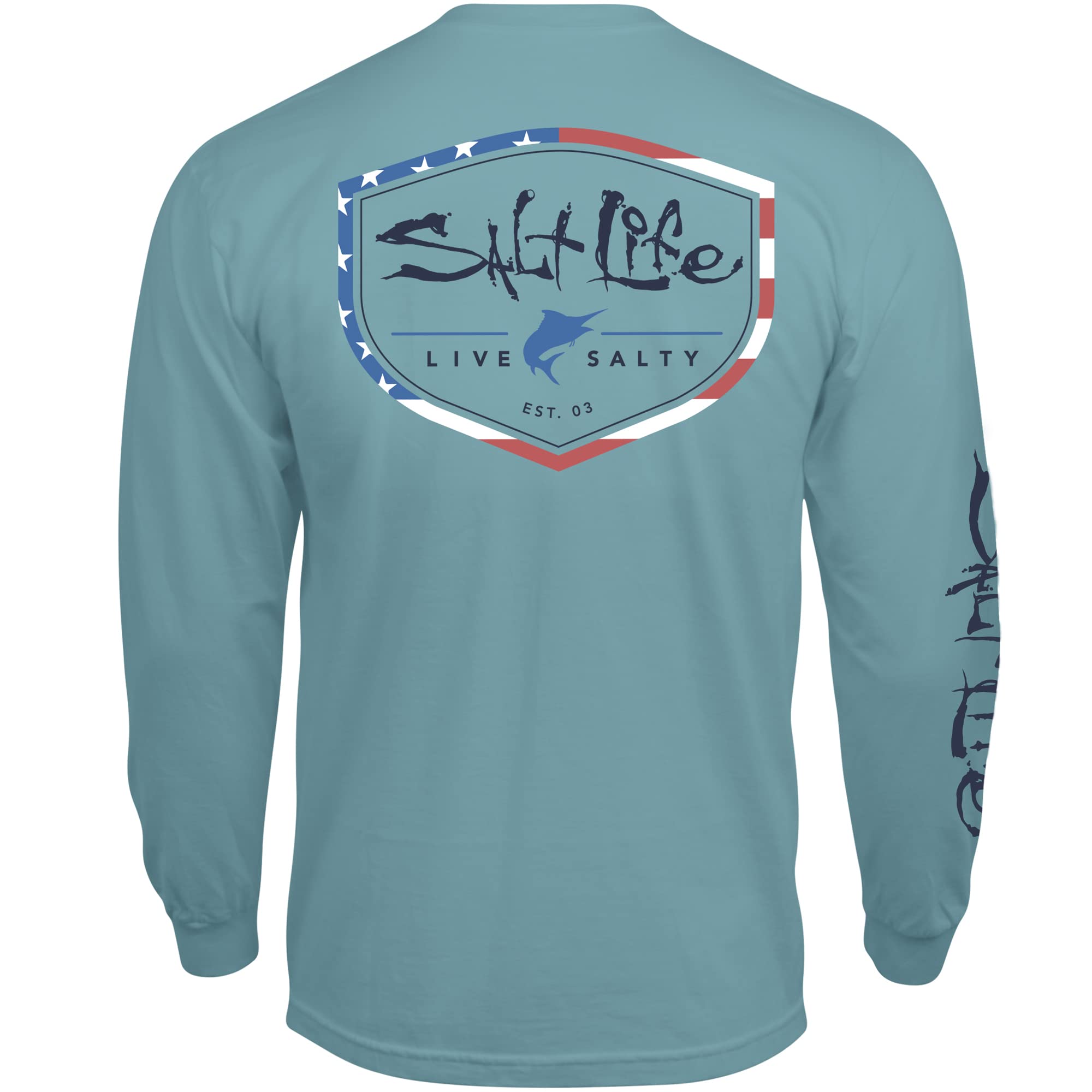 Salt Life Men's Amerishield Long Sleeve Classic Fit Shirt