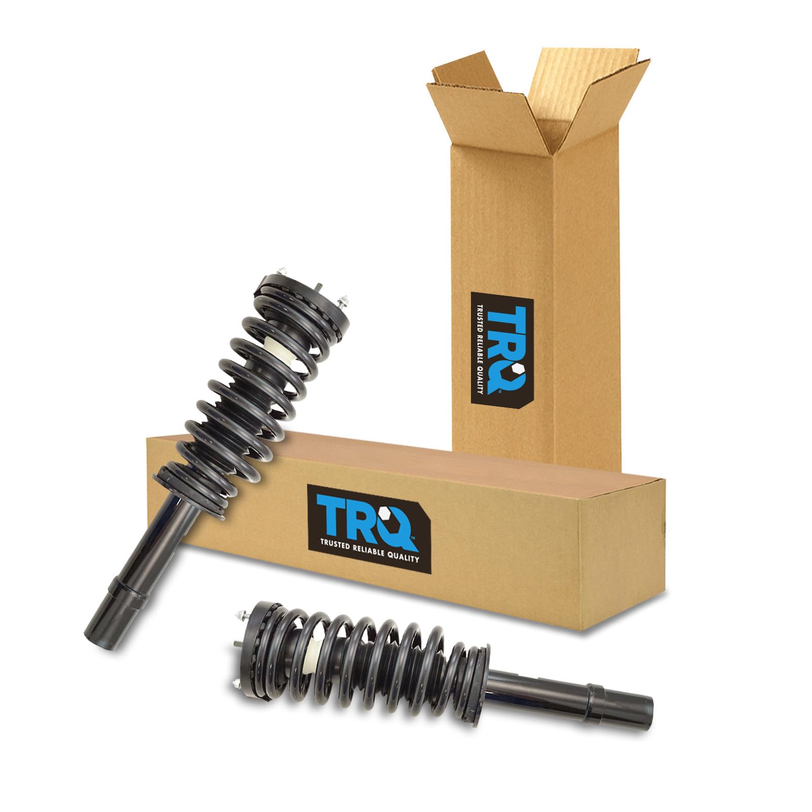 TRQ Front Driver and Passenger Side Strut and Spring Assembly Set Loaded